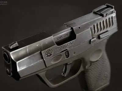 Gun Taurus-740  Low-poly 3D model