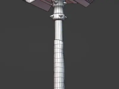 Battle Hammer - Low Poly Game Ready Low-poly 3D model