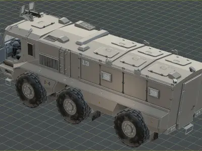 Kamaz - Typhoon Low-poly 3D model
