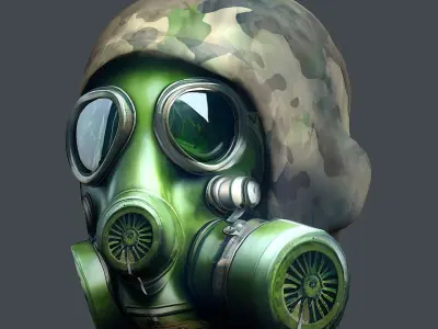 Helmet 3d model military combat Military scifi helmet Low-poly Low-poly 3D model