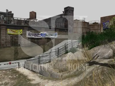Factory and Mills Low-poly 3D model
