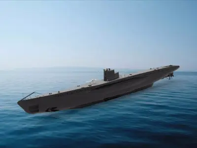 Type VII submarine 3D model