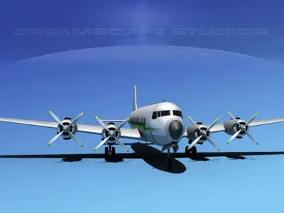Douglas DC-7C Corporate 2 3D model