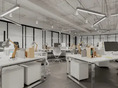 office interior 3D model 8