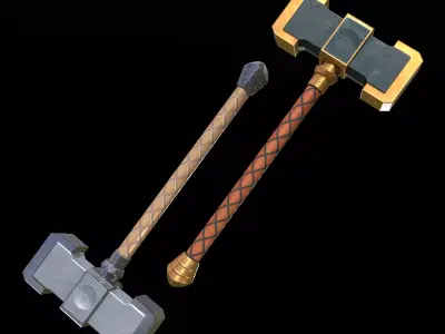 War Hammer Stylized PBR Low-poly 3D model purchase