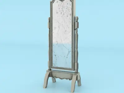 antique mirror  Low-poly 3D model