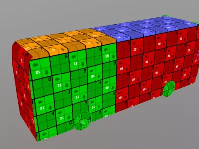 Alexander Dennis Enviro 400 First Express Low-poly 3D model