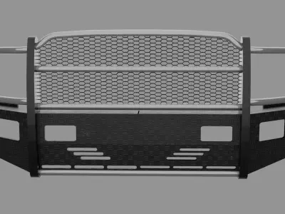 Front Heavy-Duty Bumper  Low-poly 3D model