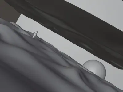 sci fi planet art 3D model