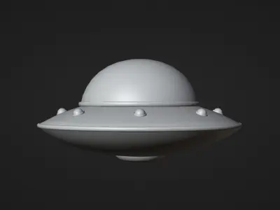 Spaceship ufo flying saucer Low-poly 3D model