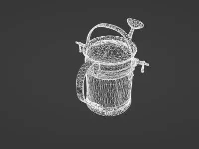 Vintage Metal Garden Watering Can 3D Model 3D model