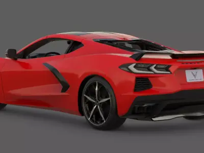 2020 Chevrolet Corvette C8 Stingray 3D Model American Revolution 3D model