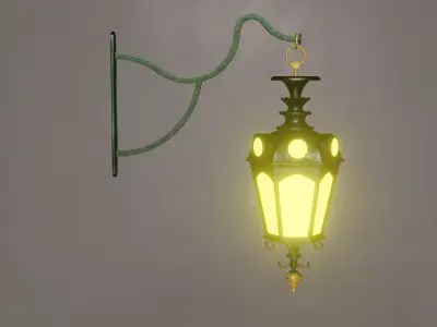 Hanging Street Lamp 3D model