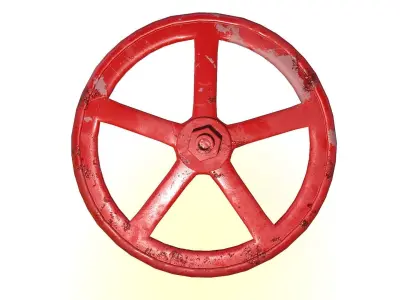 Valve spherical pump wheel Low-poly 3D model