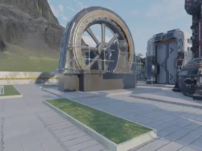 Futuristic Industrial Complex 3D model