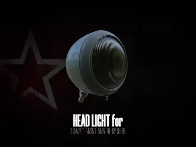 Soviet Tank Head Lights - T-34-76 T-34-85 SU-85 3D model