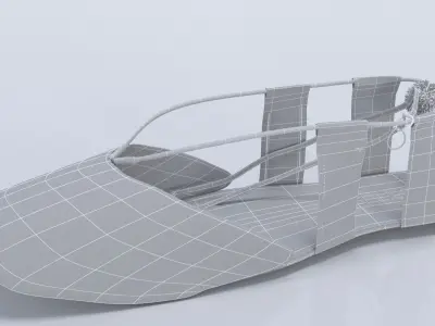 female cloth shoes flat 3D model