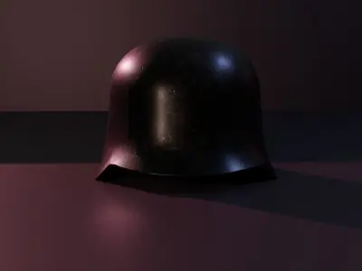 Old war helmet Free low-poly 3D model
