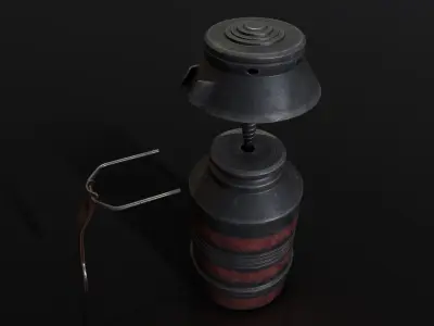 36M Vecsey grenade Low-poly 3D model