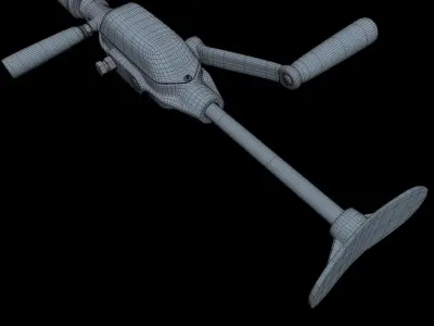 Hand Drill Middle Poly 3D model