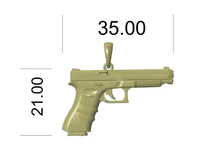 pendant gun 3D print model