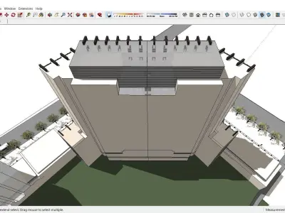 Sketchup Hotel K2 3D model