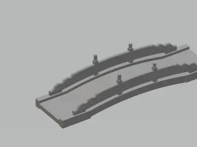 Chinese Stone Bridge 3D Print Model Low-poly 3D model