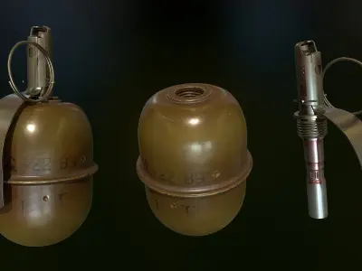 RGD5 Hand Grenade Low-poly 3D model