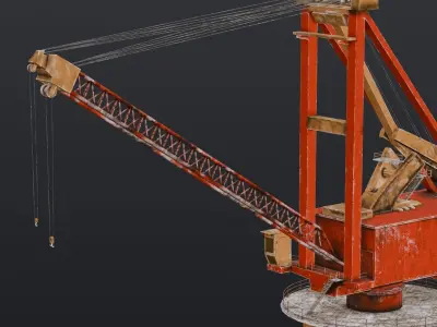 Crane 3D Model  Low-poly 3D model