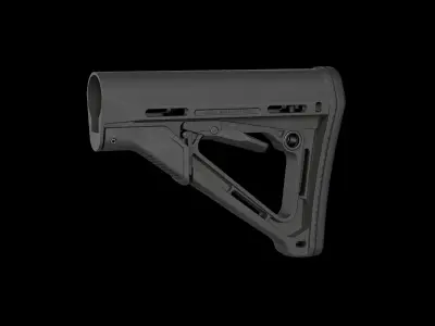 Magpul CTR Carbine Stock Low-poly 3D model