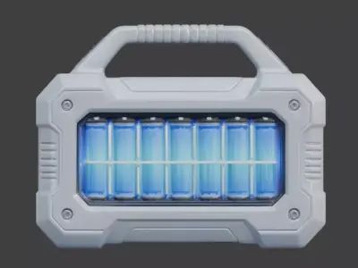 Futuristic Sci-Fi Portable Energy Generator  Model Low-poly 3D model