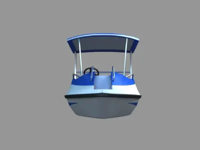 Electric Boat Low-poly 3D model