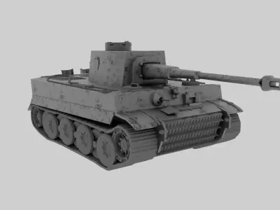 Tank 3D tiger Free 3D model