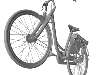 Woman bicycle 3D model