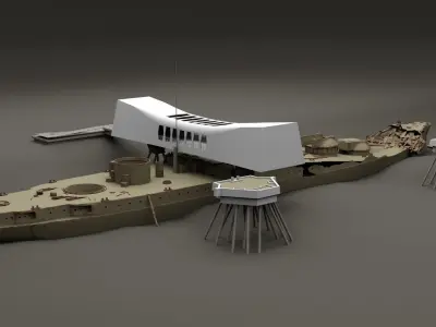 USS Arizona Memorial  3D model