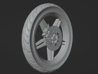 Sport motorcycle Wheel Free 3D model