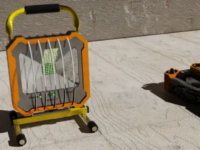construction spotlight 3D model buy