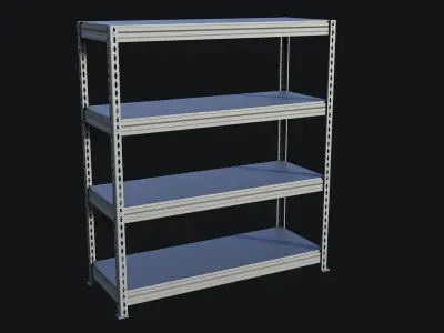 Storage Shelves - Game Ready PBR Low-poly 3D model