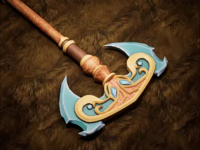 3D Nordic Sword - Exquisite Viking Weapon Model Low-poly 3D model