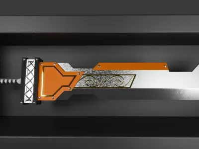 Upgraded Giant Sword Low-poly 3D model