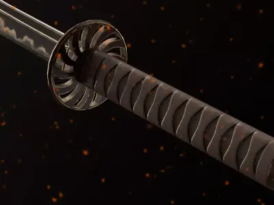 Katana Game Ready Asset Low-poly 3D model