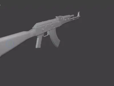 Ak47 low-poly Model for games  Low-poly 3D model