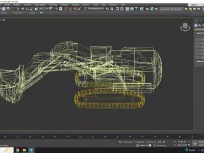 Excavator Mining R9200 Simplified Low-poly 3D model