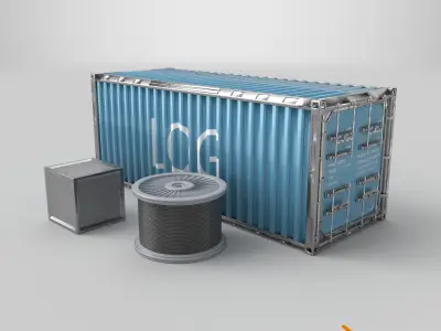 TEU container 3D model