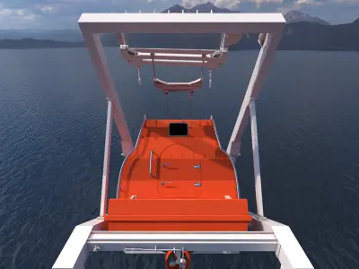 Freefall Lifeboat 3D model purchase