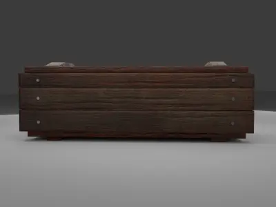 Wooden Crate Free low-poly 3D model 7