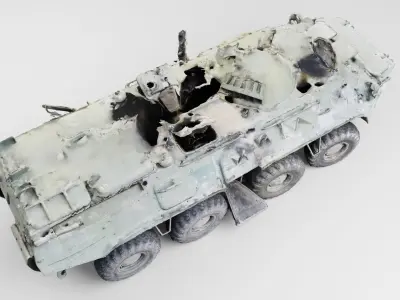 Russian BTR-82A destroyed by Ukrainian army 3D model