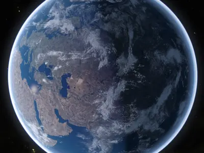 Planet Earth 2048k 512k 32k 3D model