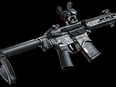 Springfield Armory Saint edge EVAC ar15 pistol Low-poly 3D model