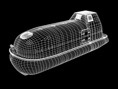 Lifeboat orange 3D model